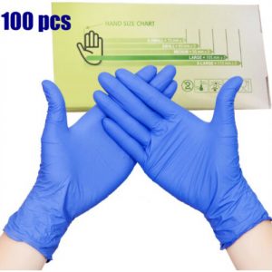 100 Unit Blue Disposable Nitrile Gloves